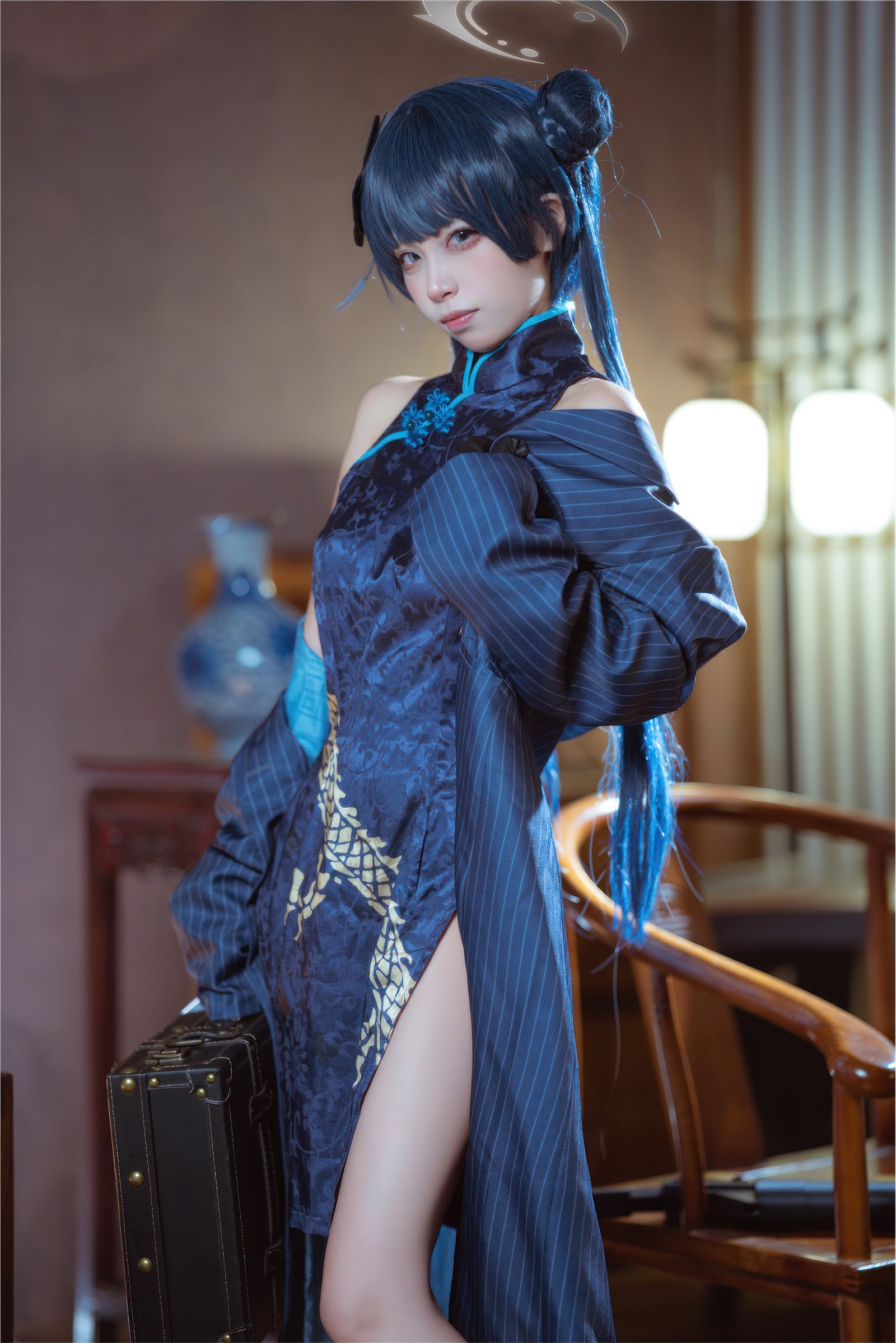 Is it the Three Worlds - NO.031 Blue Archival Concubine Saki Qipao(35)